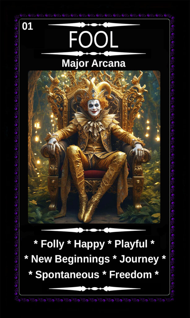 Mythical Tarot Car Deck For Sale - Fool - Major Arcana