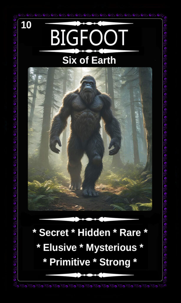 Mythical Oracle Card Deck - Bigfoot - Six of Earth