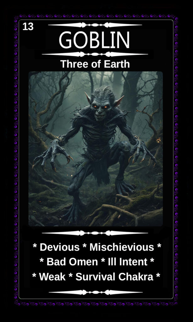 Mythical Oracle Card Deck For Sale - Goblin - Three of Earth