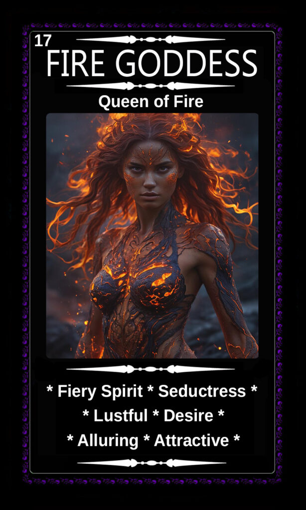 Mythical Oracle Card Deck For Sale - Fire Goddess - Queen of Fire