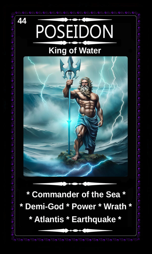 Mythical Oracle Card Deck For Sale - Poseidon - King of Water