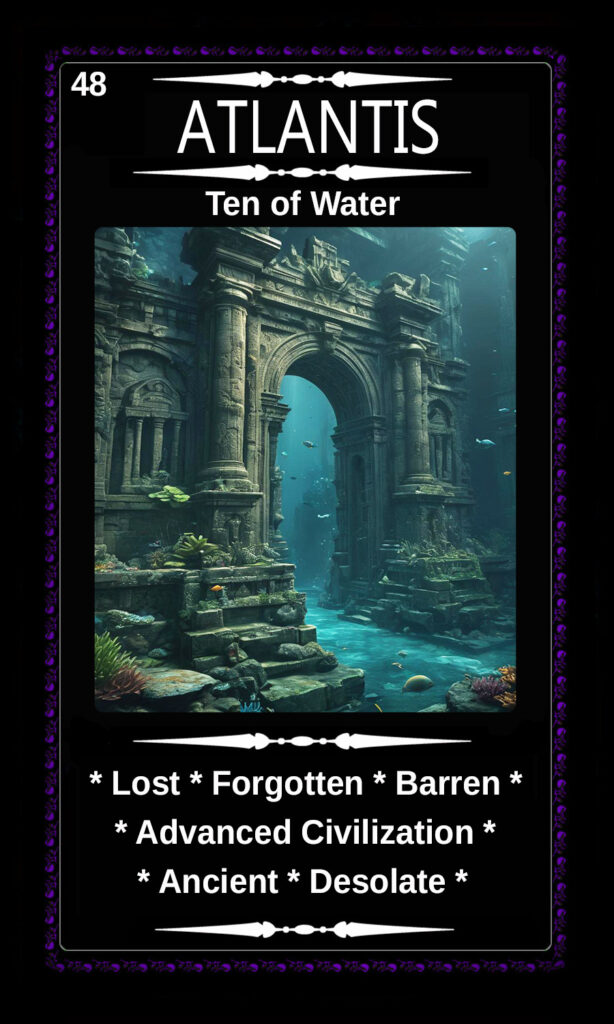 Mythical Oracle Card Decks For Sale - Atlantis - Ten of Water