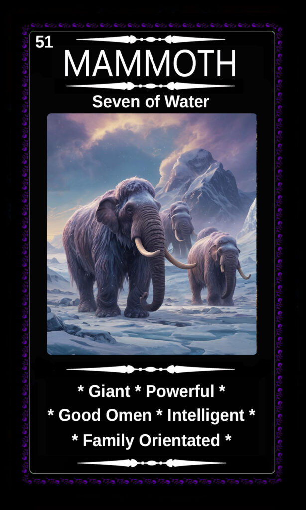 Mythical Oracle Card Decks For Sale - Mammoth - Seven of Water