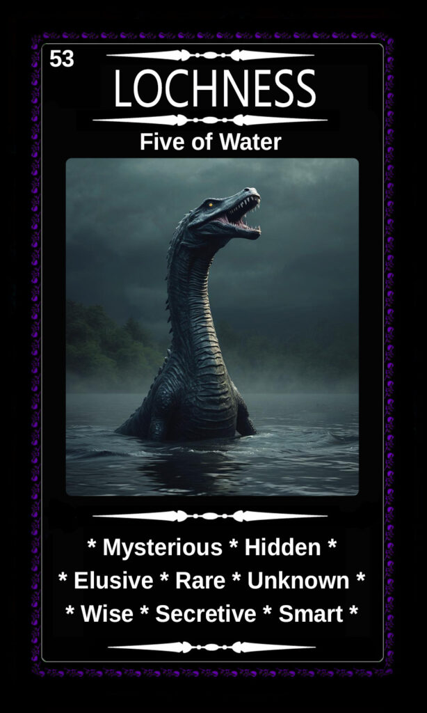 Mythical Oracle Card Decks For Sale - Lochness - Five of Water