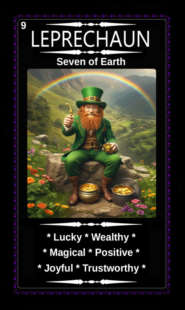 Mythical Oracle Card Deck For Sale -Leprechaun - Seven of Earth